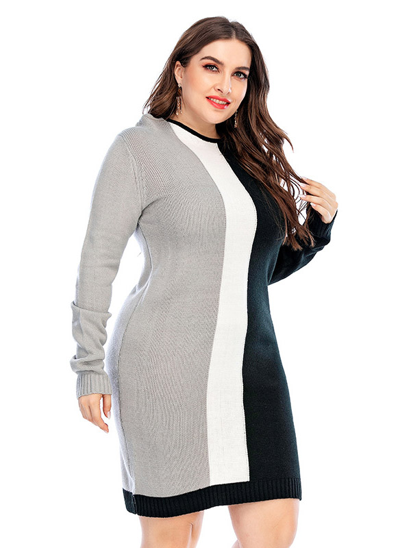 Multicolored Oversized Bodycon Knit Dresses