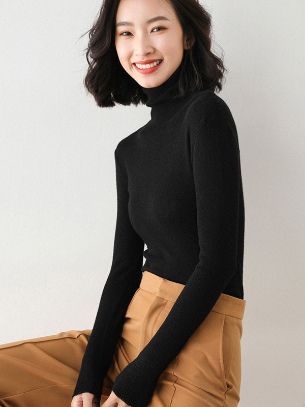 Black Bodycon Classic Base Knit Sweaters