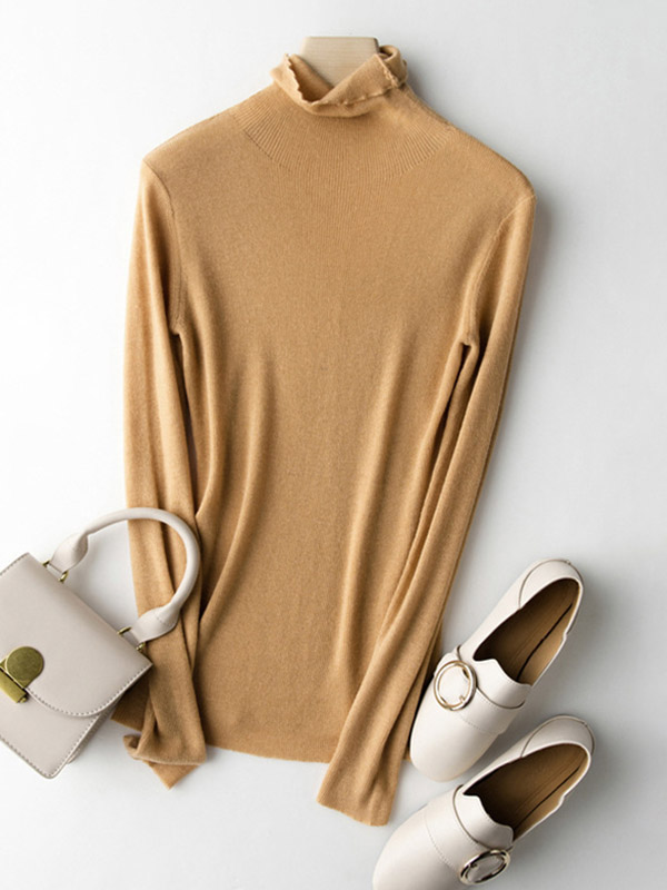 Camel Bodycon Classic Base Knit Sweaters